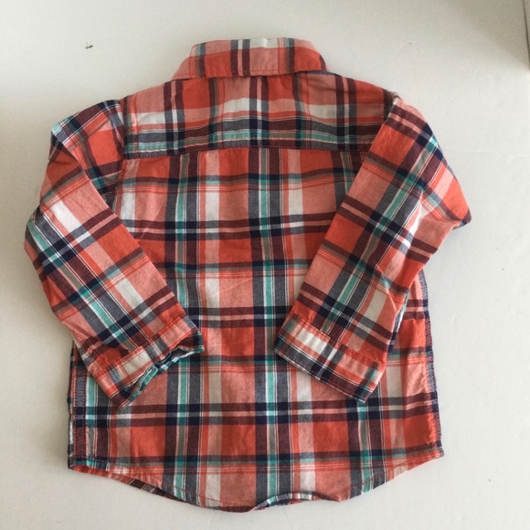 Carter’s plaid multi-colored long sleeves - Picture 2 of 3